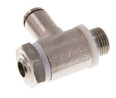 Válvula de control de flujo Codo para medidor 4 mm - G1/8'' Latón Tornillo ranurado Banjo