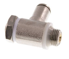 Válvula de control de flujo Codo para medidor 4 mm - G1/8'' Latón Tornillo ranurado Banjo