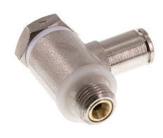 Válvula de control de flujo Codo para medidor 4 mm - G1/8'' Latón Tornillo ranurado Banjo