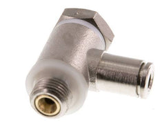 Válvula de control de flujo Codo para medidor 4 mm - G1/8'' Latón Tornillo ranurado Banjo