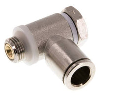 Flow Control Valve Meter-In Elbow 8 mm - G1/8'' Brass Slotted Screw Banjo