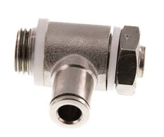 Flow Control Valve Meter-In Elbow 6 mm - G1/4'' Brass Slotted Screw Banjo