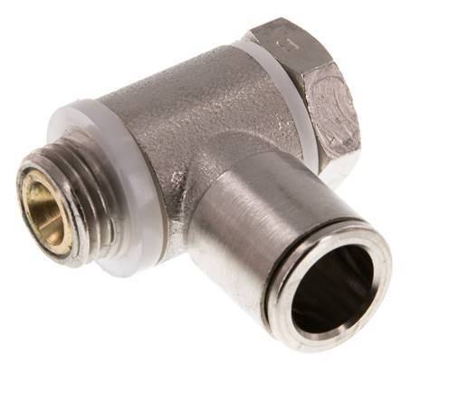 Válvula de control de flujo Codo de medición 10 mm - G1/4'' Latón Tornillo ranurado Banjo