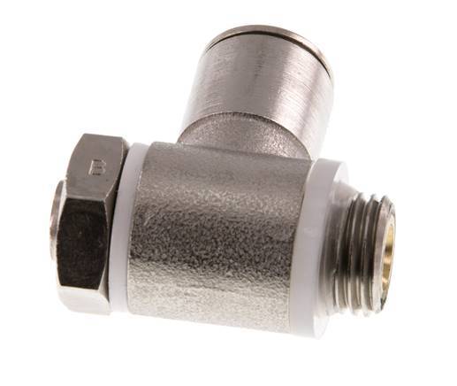 Válvula de control de flujo Codo de medición 10 mm - G1/4'' Latón Tornillo ranurado Banjo