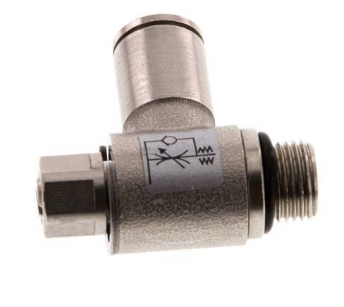 Flow Control Valve Meter-Out Elbow 6 mm - G1/8'' Brass Slotted Screw