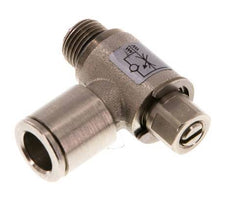 Válvula reguladora de caudal Codo de salida de contador 8 mm - G1/8'' Tornillo ranurado de latón