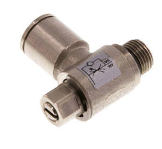 Válvula reguladora de caudal Codo de salida de contador 8 mm - G1/8'' Tornillo ranurado de latón