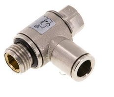 Flow Control Valve Meter-Out Elbow 8 mm - G1/4'' Brass Slotted Screw