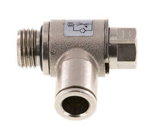 Flow Control Valve Meter-Out Elbow 8 mm - G1/4'' Brass Slotted Screw