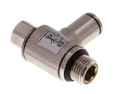 Válvula de control de flujo Codo de medición 4 mm - G1/8'' Tornillo ranurado de latón