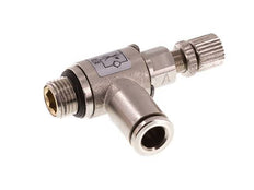 Flow Control Valve Meter-In Elbow 6 mm - G1/8'' Brass Knurled Screw