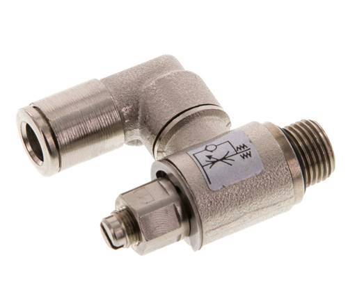 Válvula de control de flujo Medidor-Afuera Giratorio 6 mm - G1/8'' Tornillo Ranurado de Latón