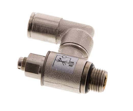 Válvula de control de flujo Medidor-Afuera Giratorio 6 mm - G1/8'' Tornillo Ranurado de Latón
