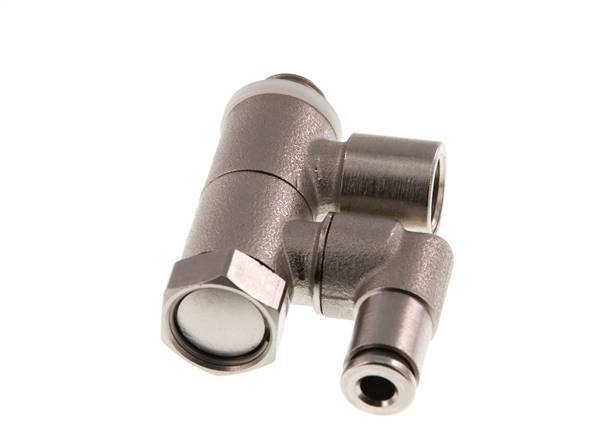 Válvula de retención accionada por piloto 4mm y codo macho G1/8'' Latón 0.5-10bar (7-145psi)