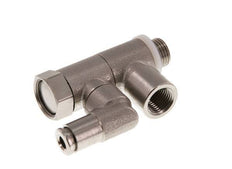 Válvula de retención accionada por piloto 4mm y codo macho G1/8'' Latón 0.5-10bar (7-145psi)