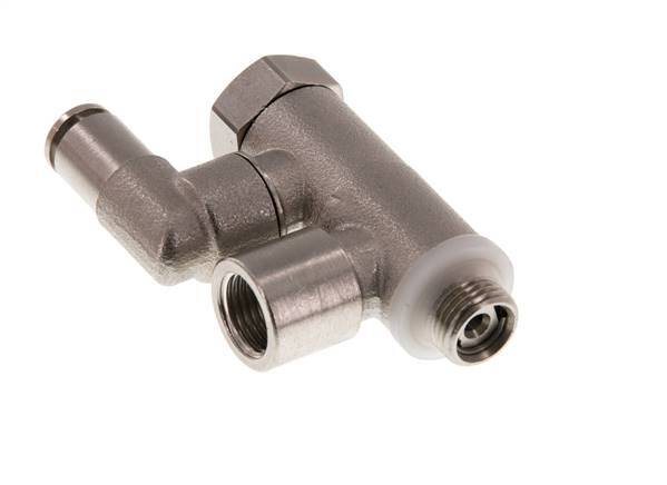 Válvula de retención accionada por piloto 4mm y codo macho G1/8'' Latón 0.5-10bar (7-145psi)