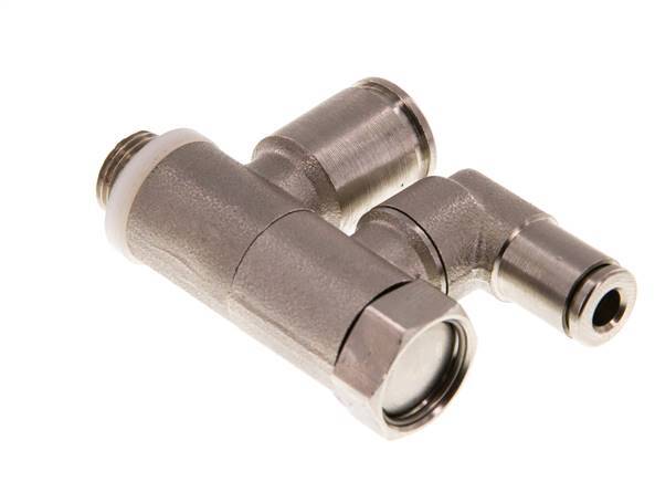 Válvula de retención accionada por piloto 8mm y codo macho G1/8'' Latón 0.5-10bar (7-145psi)