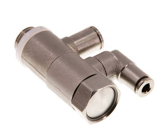 Válvula de retención accionada por piloto 6mm y codo macho G1/4'' Latón 0.5-10bar (7-145psi)