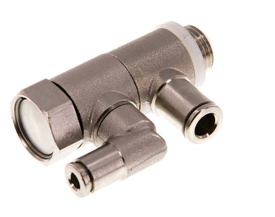 Válvula de retención accionada por piloto 6mm y codo macho G1/4'' Latón 0.5-10bar (7-145psi)