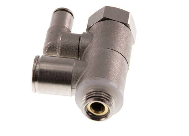 Válvula de retención pilotada de 10 mm y codo macho G1/4'' de latón 0,5-10bar (7-145psi)