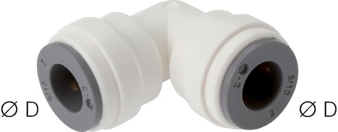 10mm 90deg Elbow Push-in Fitting POM EPDM [5 Pieces]