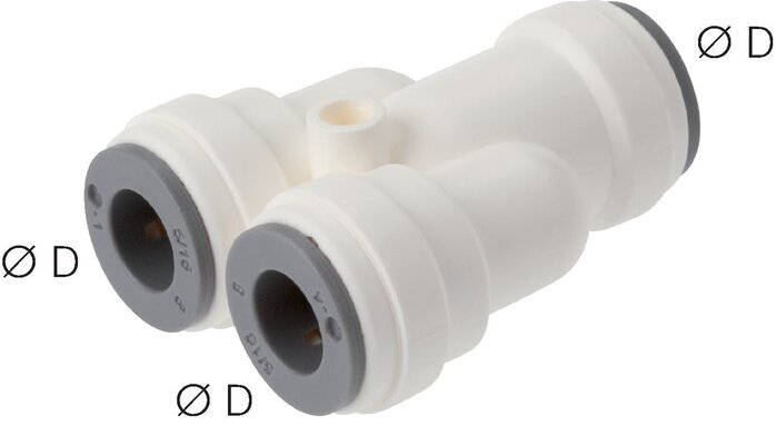 6mm Y Push-in Fitting POM EPDM FDA [2 Pieces]