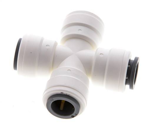 12mm Cross Push-in Fitting POM EPDM FDA [2 Pieces]