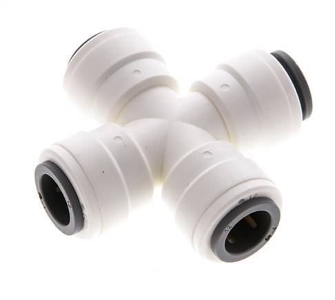 12mm Cross Push-in Fitting POM EPDM FDA [2 Pieces]