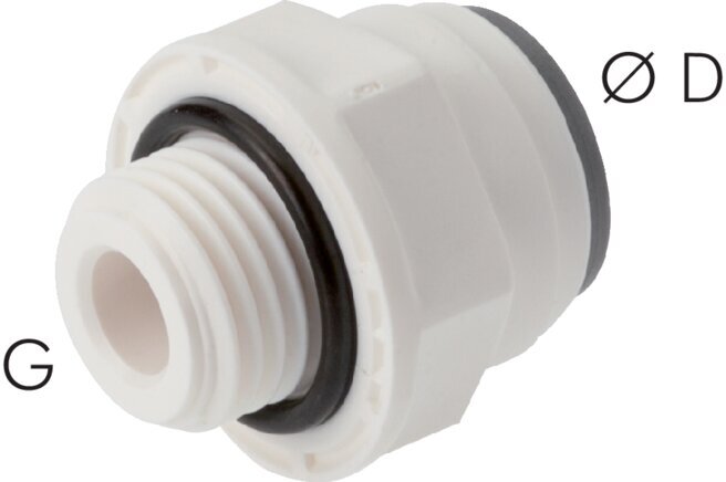 3/16'' x G1/8'' Push-in Fitting with Male Threads POM EPDM [5 Pieces]