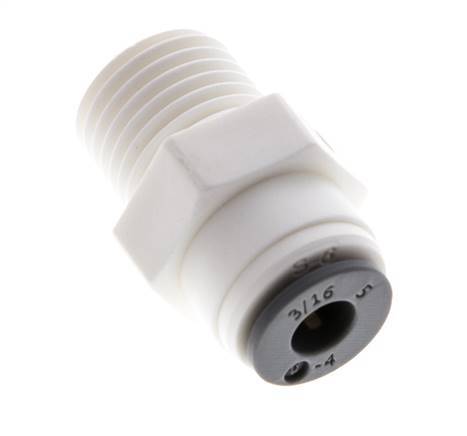 3/16'' x R1/4'' Push-in Fitting with Male Threads POM EPDM [10 Pieces]