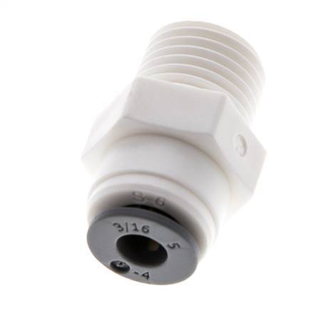 3/16'' x R1/4'' Push-in Fitting with Male Threads POM EPDM [10 Pieces]