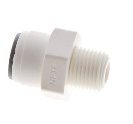 3/16'' x 1/8'' NPT Push-in Fitting with Male Threads POM EPDM [10 Pieces]