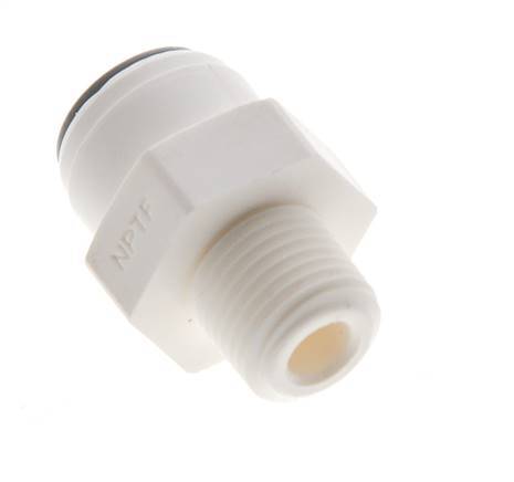 3/16'' x 1/8'' NPT Push-in Fitting with Male Threads POM EPDM [10 Pieces]