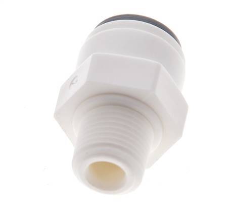 1/4'' x 1/8'' NPT Push-in Fitting with Male Threads POM EPDM [10 Pieces]