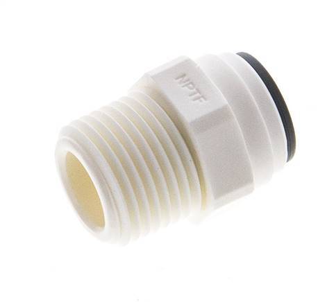 5/16'' x 3/8'' NPT Push-in Fitting with Male Threads POM EPDM [5 Pieces]