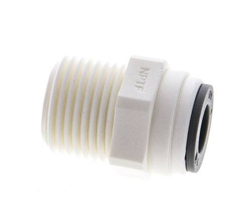 5/16'' x 3/8'' NPT Push-in Fitting with Male Threads POM EPDM [5 Pieces]