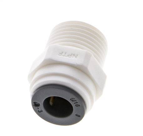 5/16'' x 3/8'' NPT Push-in Fitting with Male Threads POM EPDM [5 Pieces]