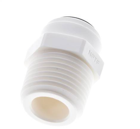 3/8'' x 1/2'' NPT Push-in Fitting with Male Threads POM EPDM [5 Pieces]