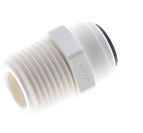 3/8'' x 1/2'' NPT Push-in Fitting with Male Threads POM EPDM [5 Pieces]