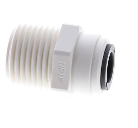 3/8'' x 1/2'' NPT Push-in Fitting with Male Threads POM EPDM [5 Pieces]