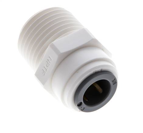 3/8'' x 1/2'' NPT Push-in Fitting with Male Threads POM EPDM [5 Pieces]