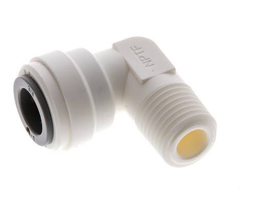 3/8'' x 1/4'' NPT 90deg Elbow Push-in Fitting with Male Threads POM EPDM [5 Pieces]