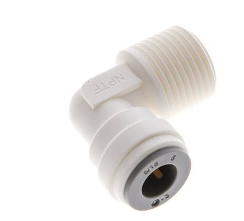 Codo de 90 grados 5/16'' x 3/8'' NPT con rosca macho POM EPDM [5 piezas]