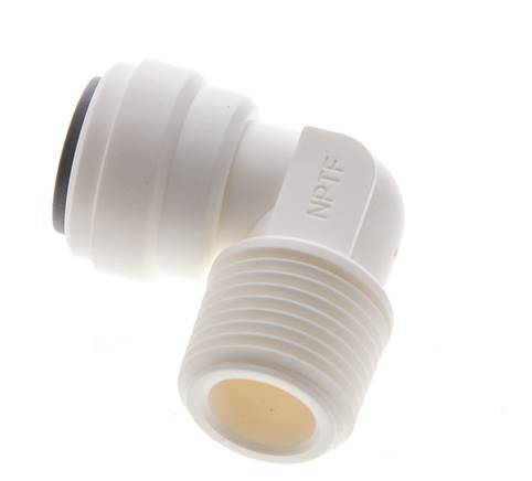 Racor de 3/8'' x 3/8'' NPT 90deg con rosca macho POM EPDM [5 piezas]