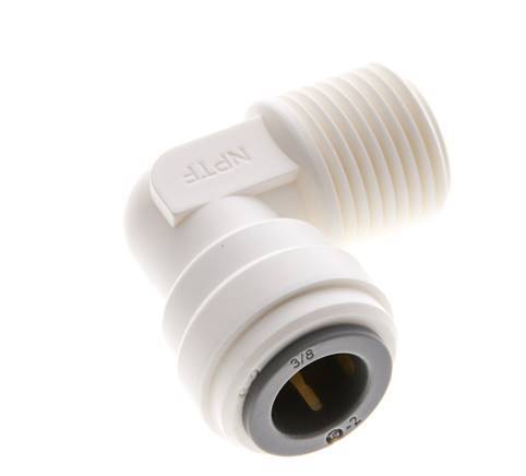 Racor de 3/8'' x 3/8'' NPT 90deg con rosca macho POM EPDM [5 piezas]