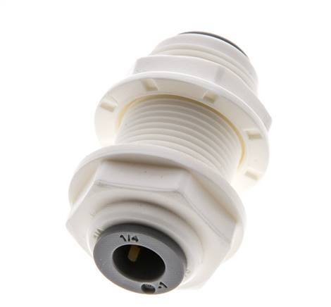 1/4'' Push-in Fitting POM EPDM Bulkhead [5 Pieces]