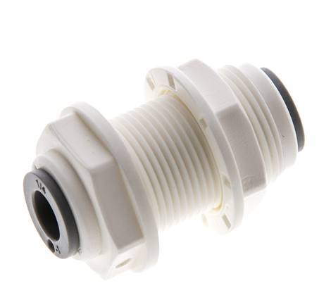 1/4'' Push-in Fitting POM EPDM Bulkhead [5 Pieces]