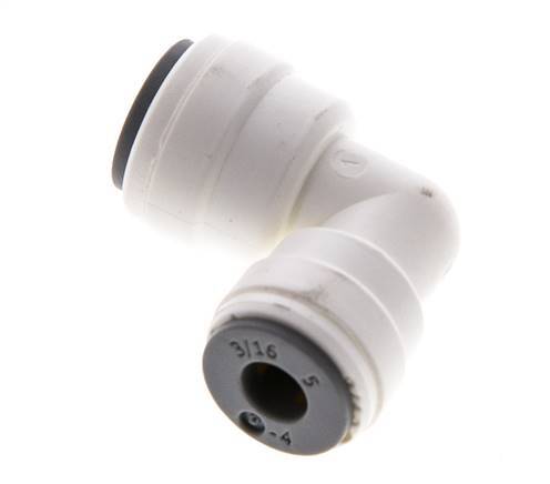 3/16'' x 1/4'' 90deg Elbow Push-in Fitting POM EPDM [5 Pieces]