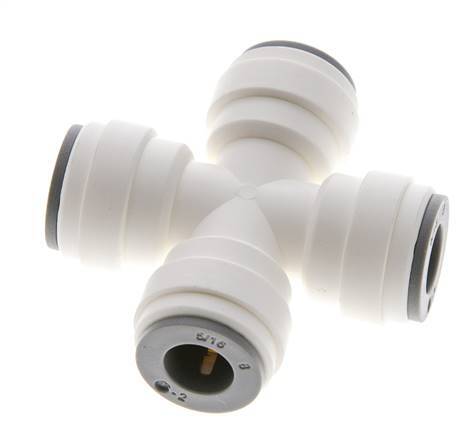 Racor en cruz de 5/16'' POM EPDM FDA [2 piezas]