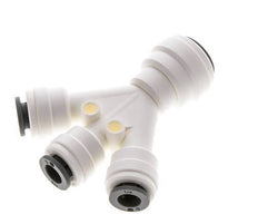 Racor doble en Y de 1/4'' x 3/8'' POM EPDM 3 salidas [2 piezas]